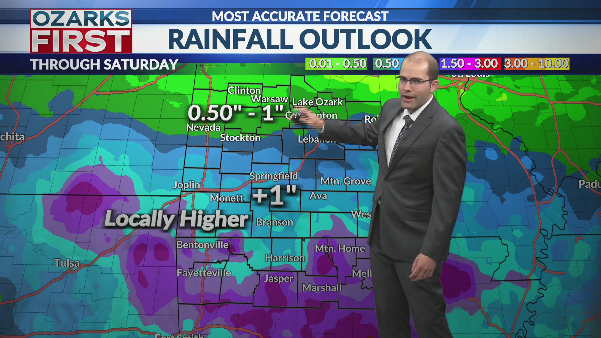 Daily chances for rain beginning today – KOLR – OzarksFirst.com