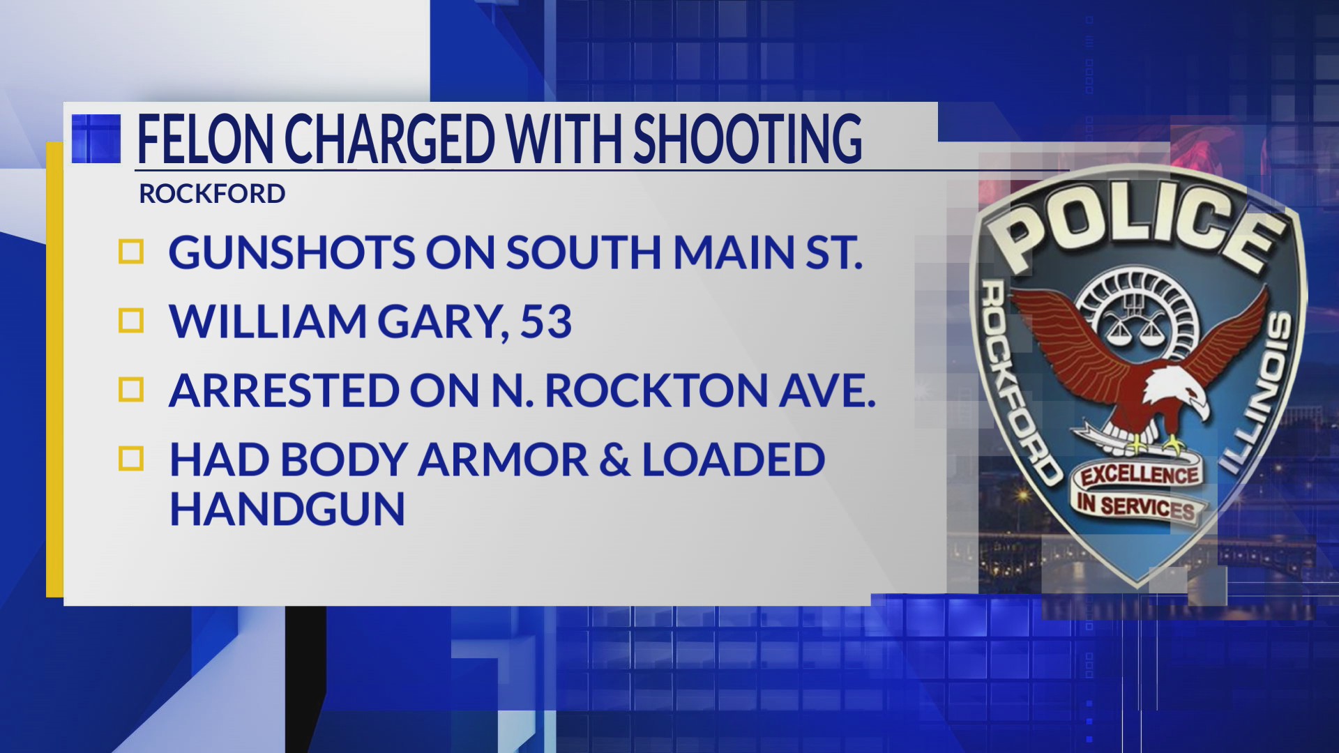Rockford police arrest man in body armor for attempted murder ...