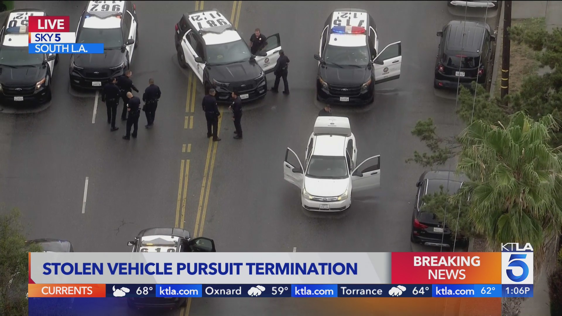 LAPD pursuit of stolen vehicle ends in South L.A. crash – KTLA