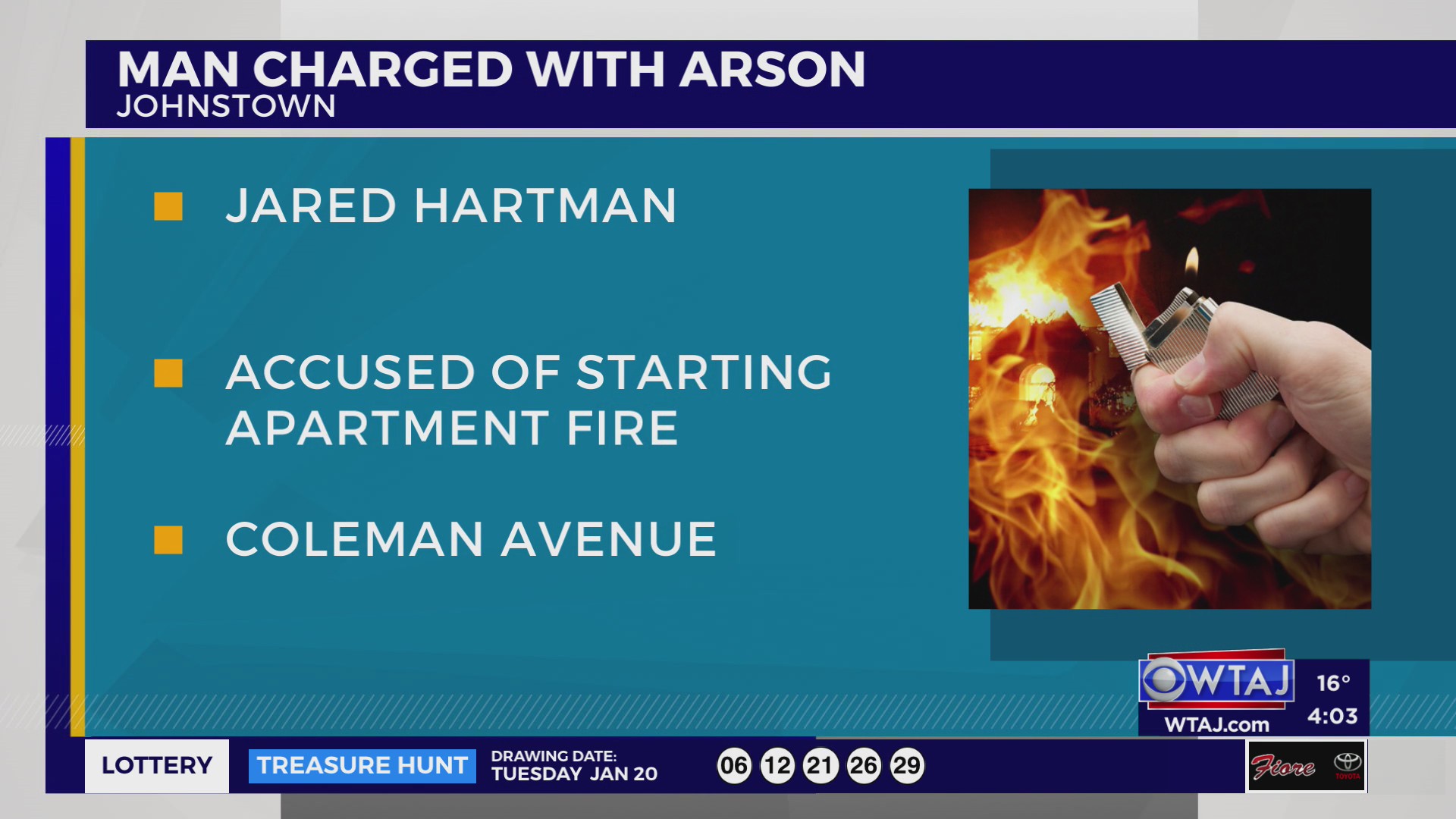 Johnstown man accused of setting fire that endangered three – WTAJ ...