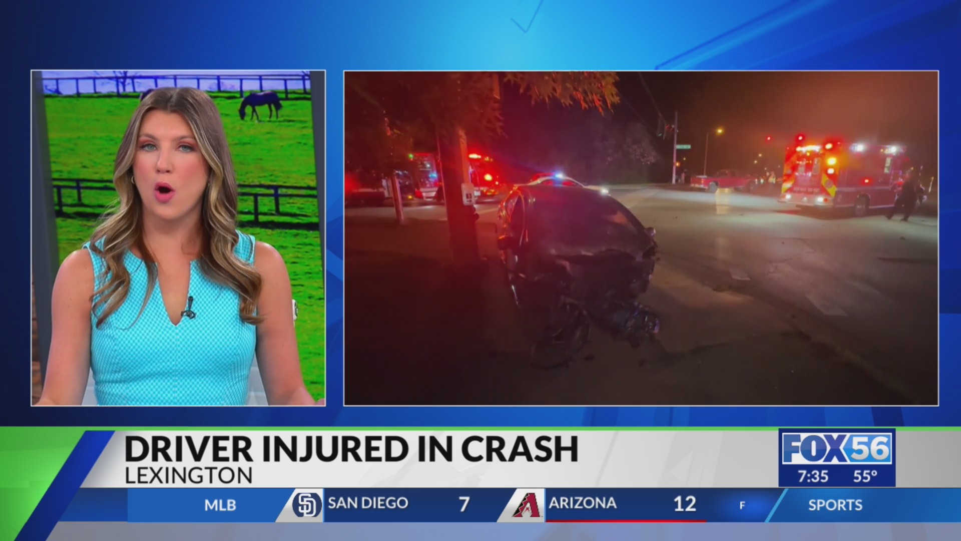 Driver seriously hurt from hitting Lexington utility pole – FOX 56 News