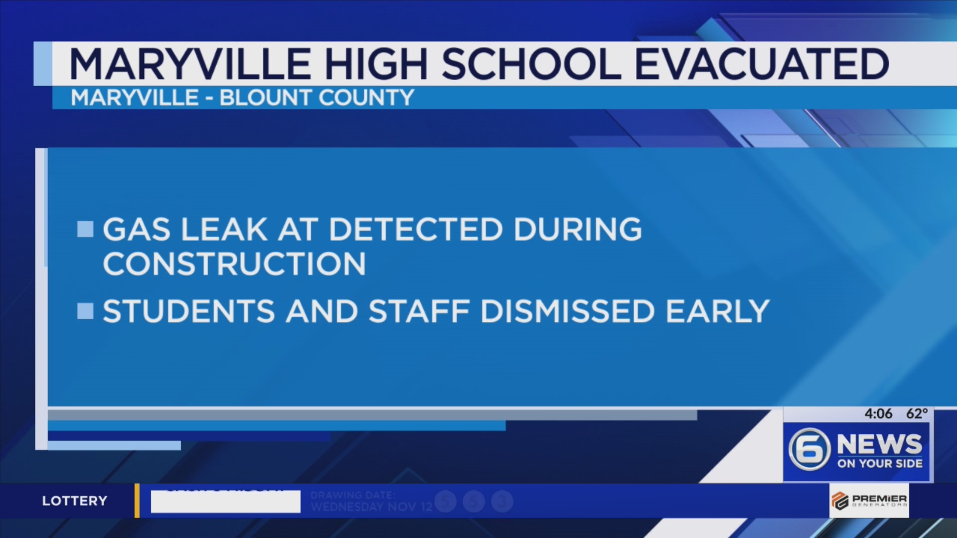 Maryville High School evacuated due to gas leak – WATE 6 On Your Side
