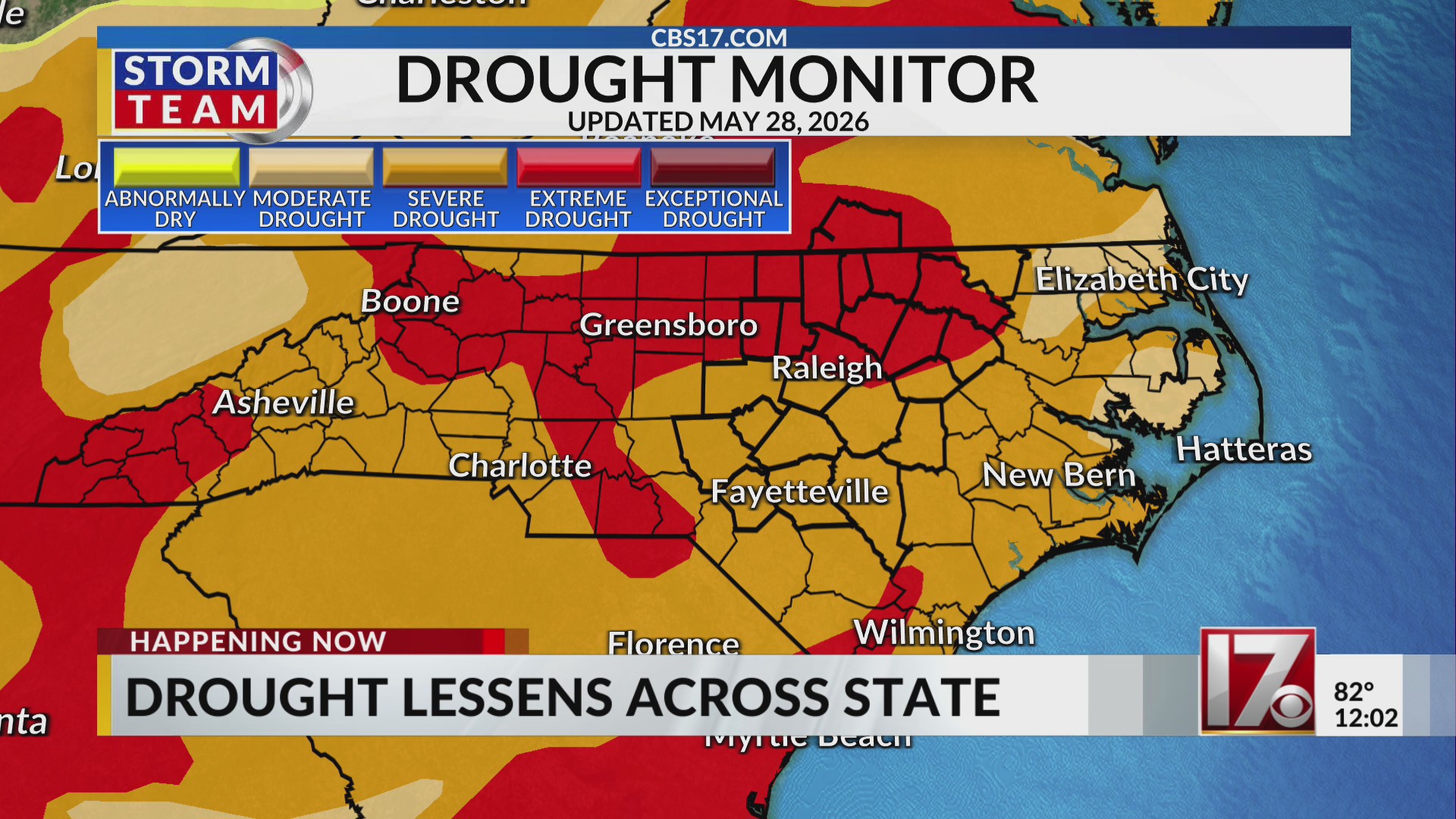 Drought lessens across North Carolina – CBS17.com