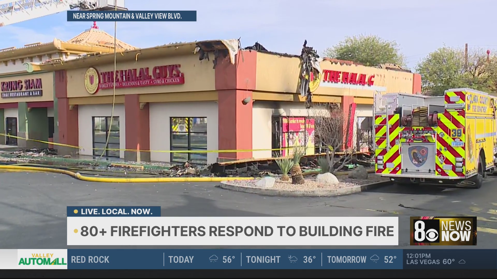 Fire crews battle blaze at Las Vegas Chinatown – KLAS