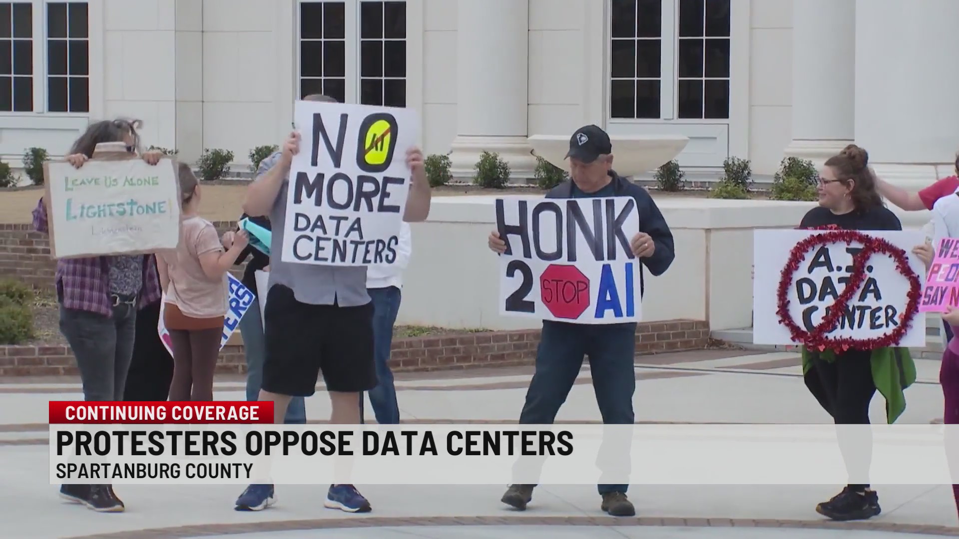Protesters oppose data centers coming to Spartanburg Co. – WSPA 7NEWS