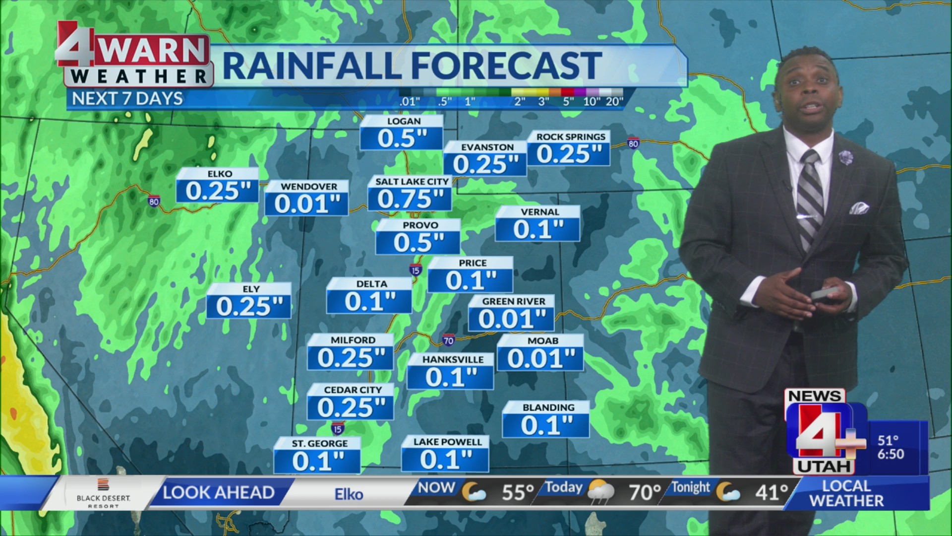 Above average temperatures for Thursday with a slight chance of an ...