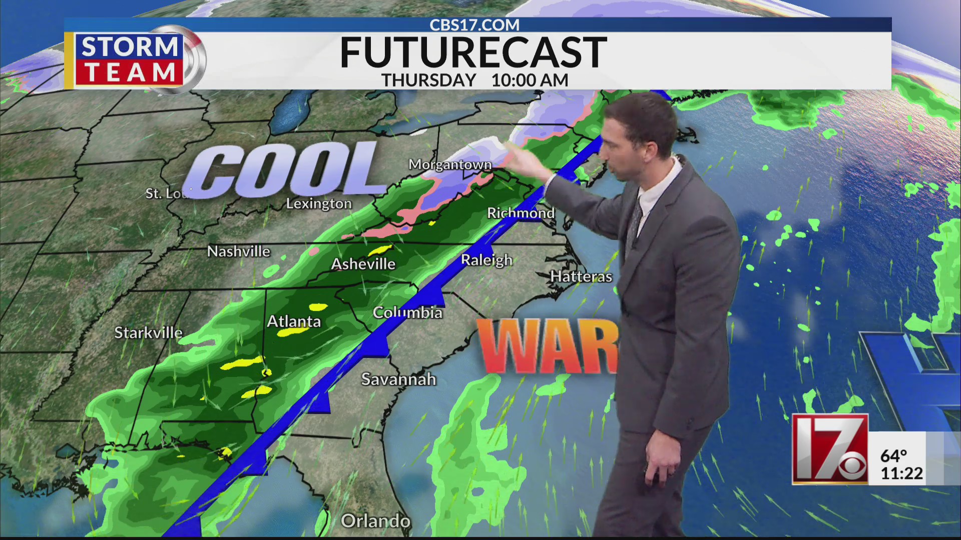 Warm start to central NC work week before cooldown arrives – CBS17.com