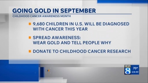 Going gold for pediatric cancer