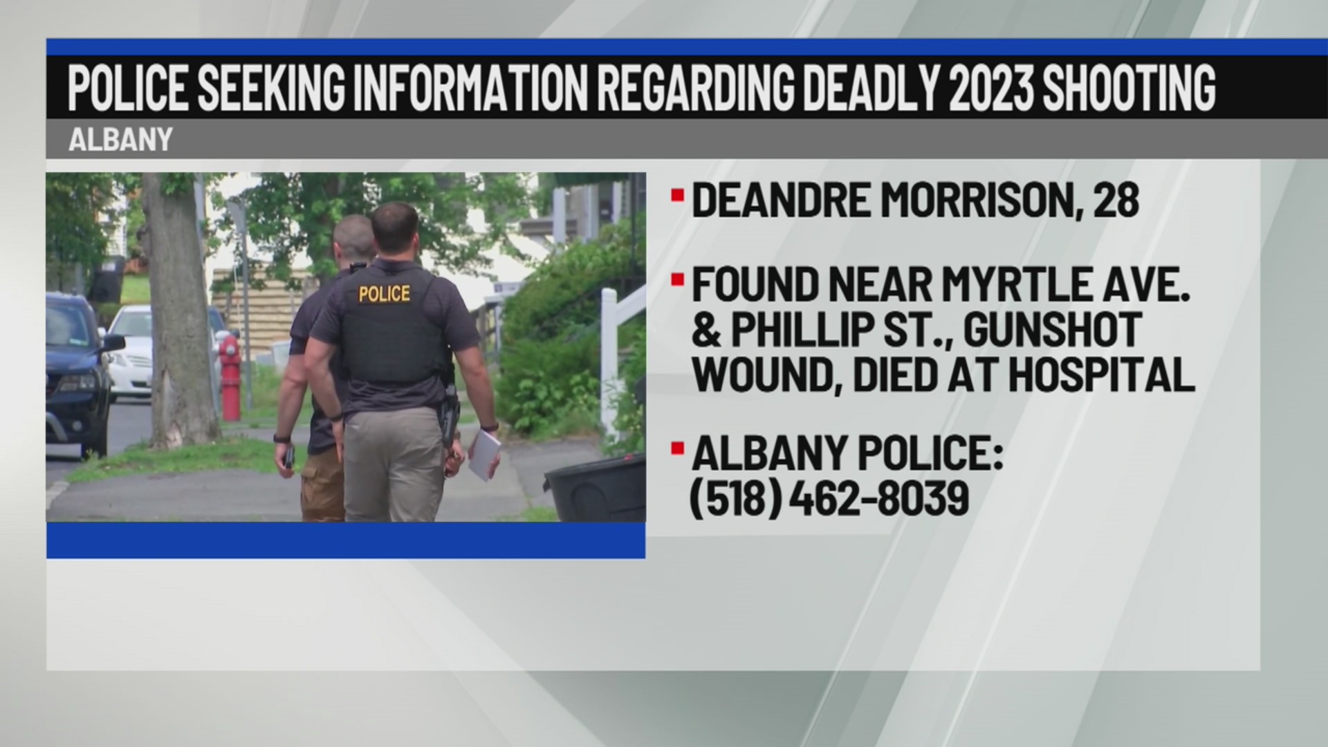 Police seeking information in deadly 2023 shooting – NEWS10 ABC