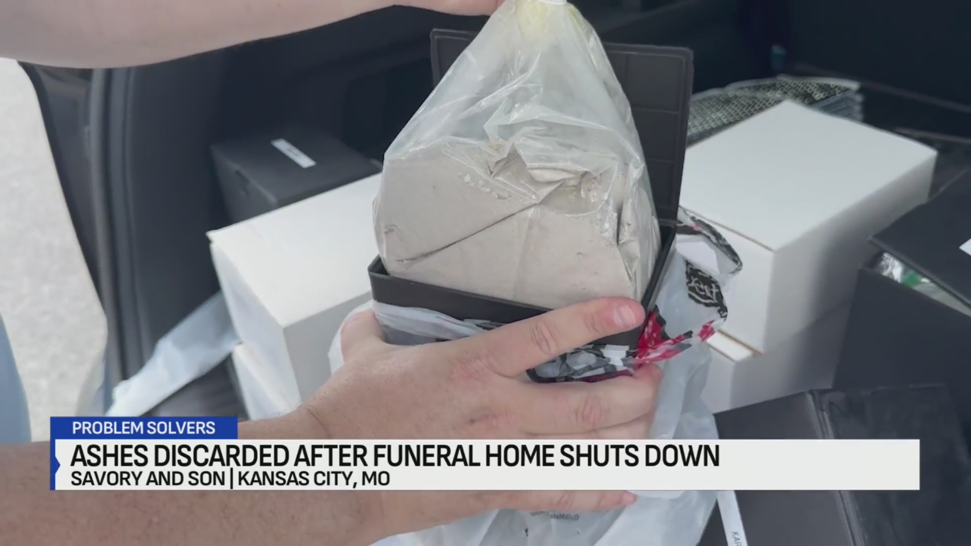 Man finds discarded ashes of 17 people sitting outside shut-down Kansas