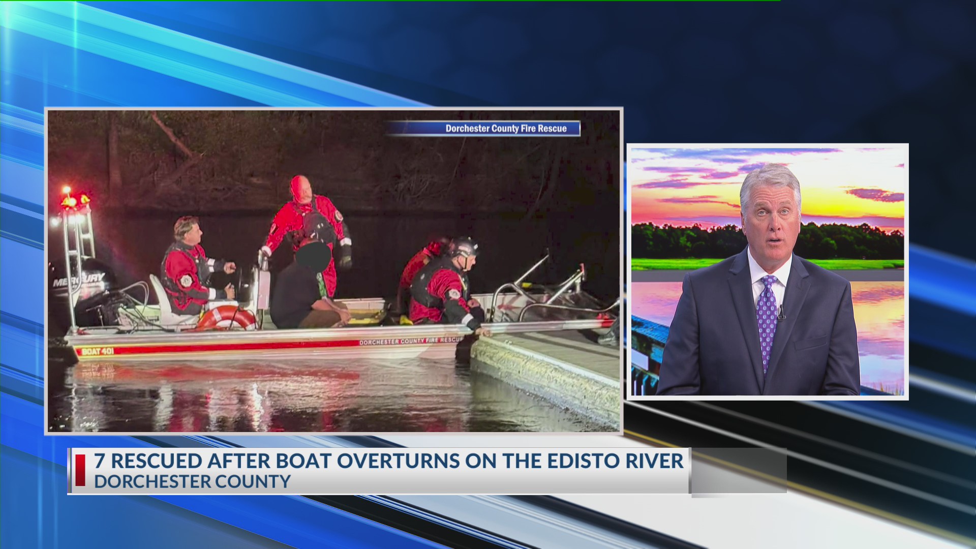 Seven rescued after boat overturns on the Edisto River – WCBD News 2