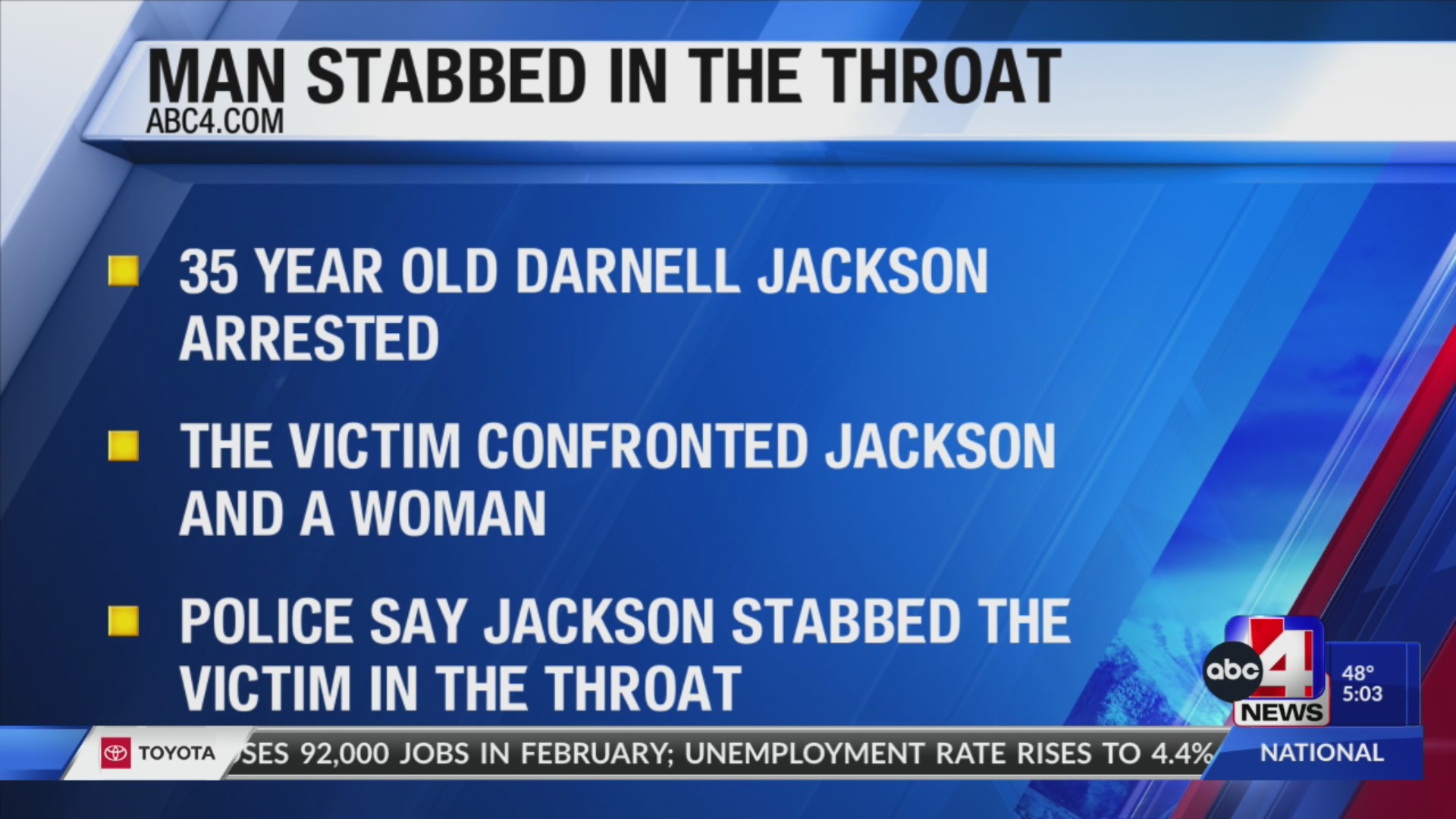 Man stabbed in throat during fight in Ogden, police say – ABC4 Utah