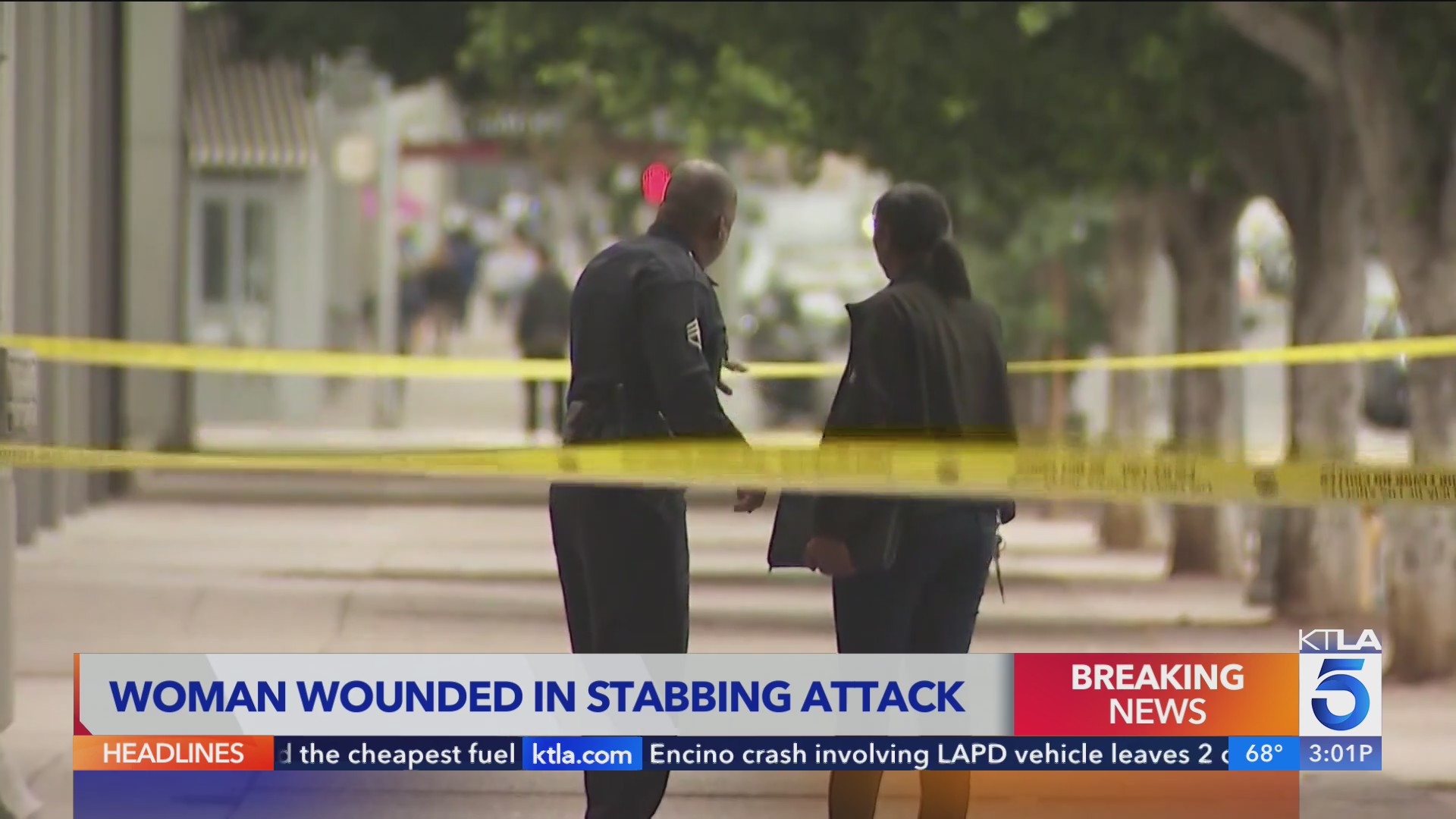 Woman critically wounded in apparent random stabbing attack in DTLA – KTLA