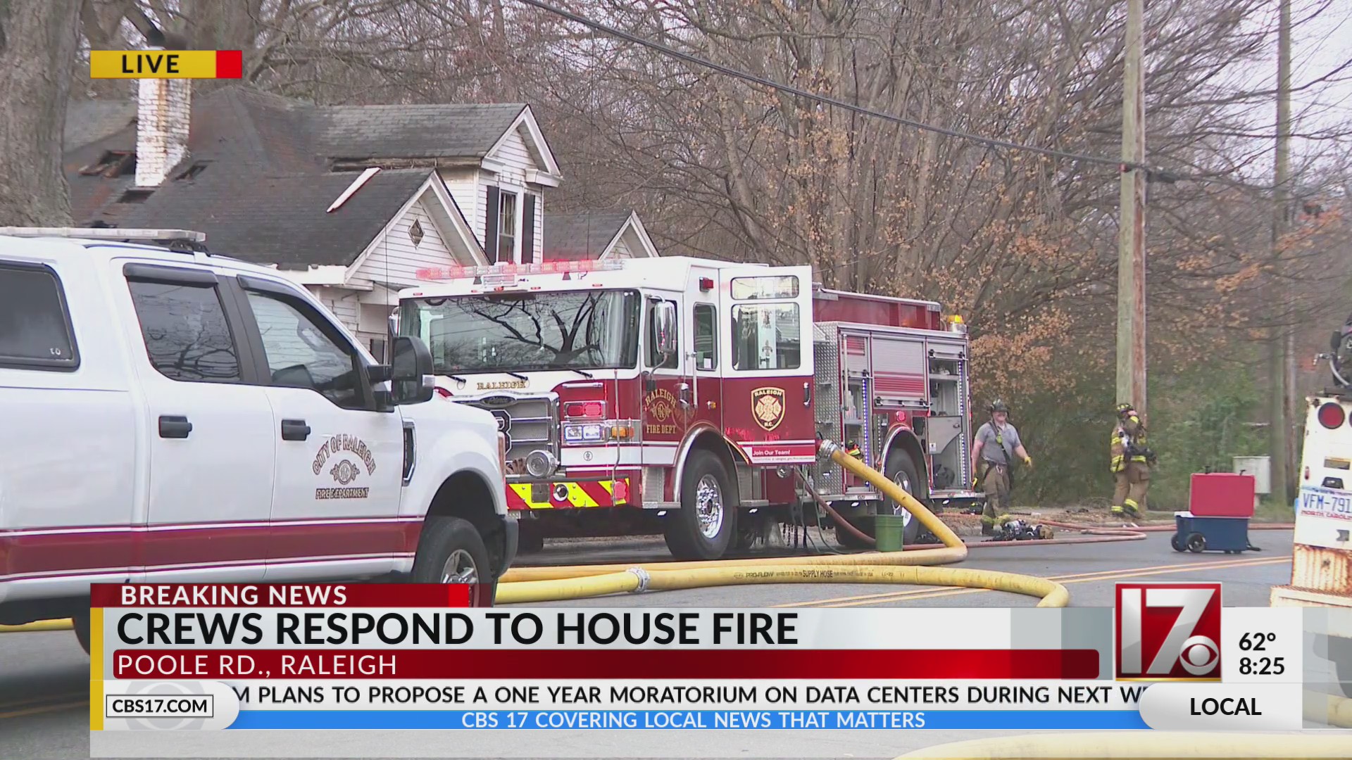 Crews respond after large fire erupts inside Raleigh home – CBS17.com