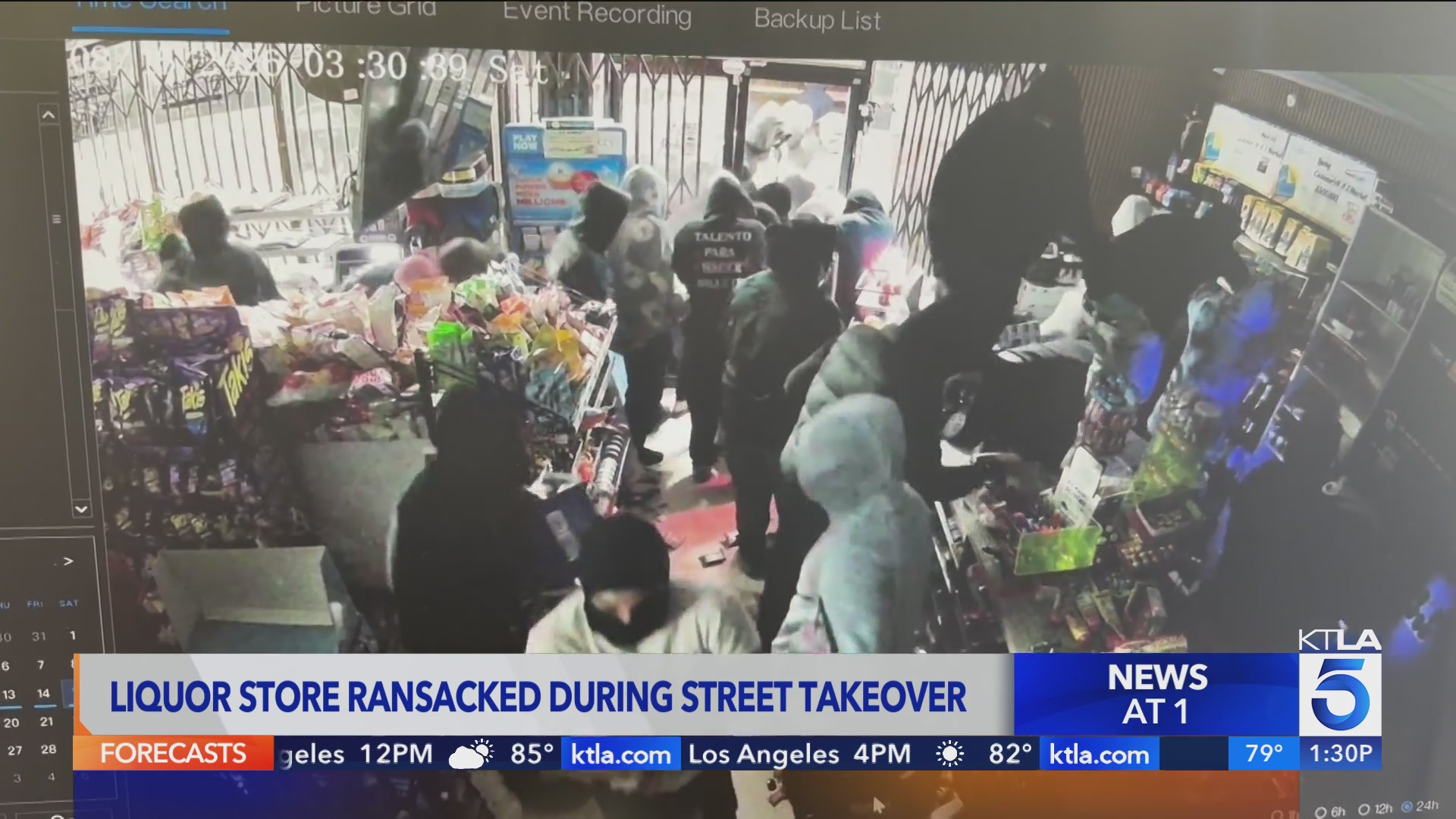 Liquor store ransacked during street takeover