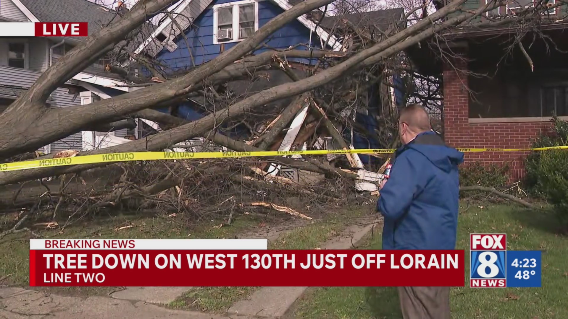 Tree falls on house on West 130th – Fox 8 Cleveland WJW