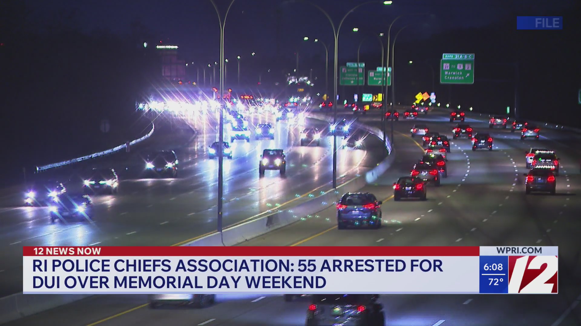 55 arrested for DUI over Memorial Day weekend in RI – WPRI.com
