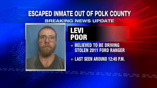 Manhunt underway for escaped Polk County inmate – KLRT – FOX16.com