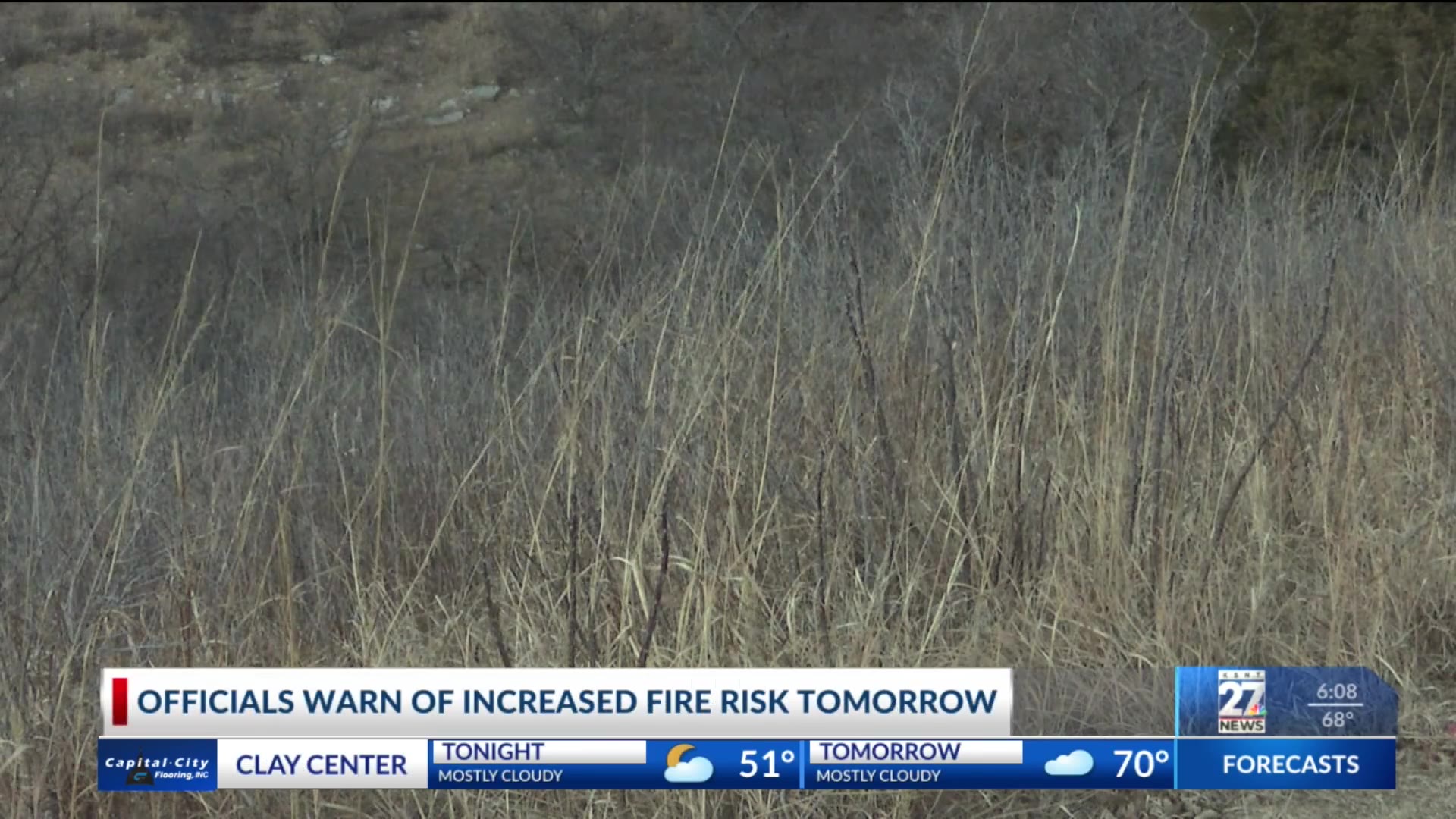 High fire danger expected across Kansas amid windy, dry conditions ...