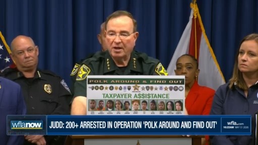 Sheriff Grady Judd announces 200+ arrests in prostitution sting, ‘Polk ...