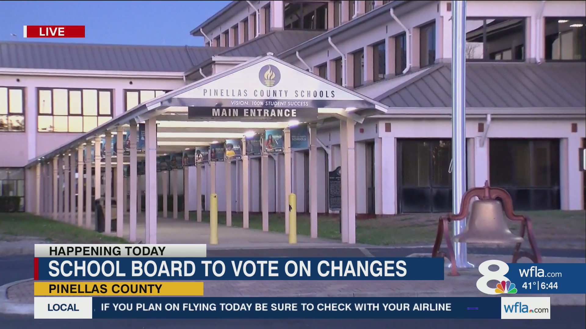 Pinellas School Board to vote on closure, consolidations – WFLA