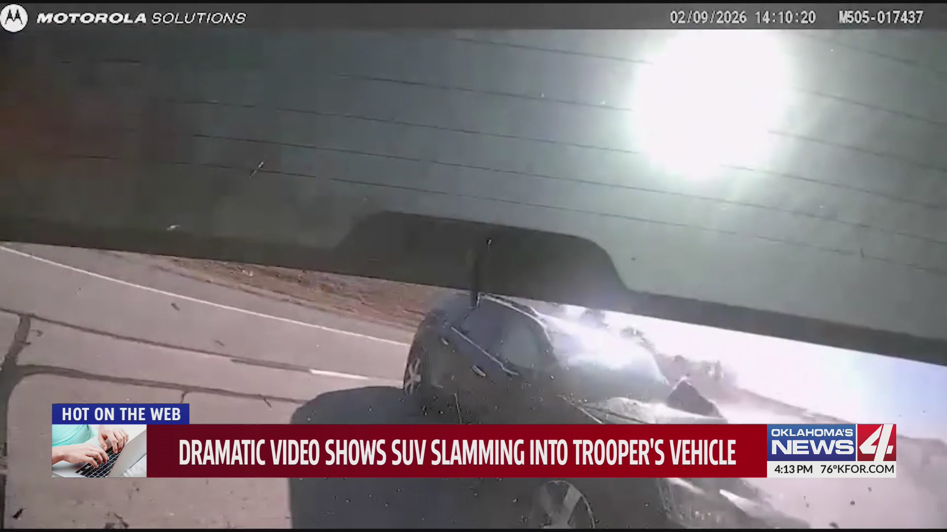 Dramatic video shows SUV slamming into trooper’s vehicle – KFOR.com ...
