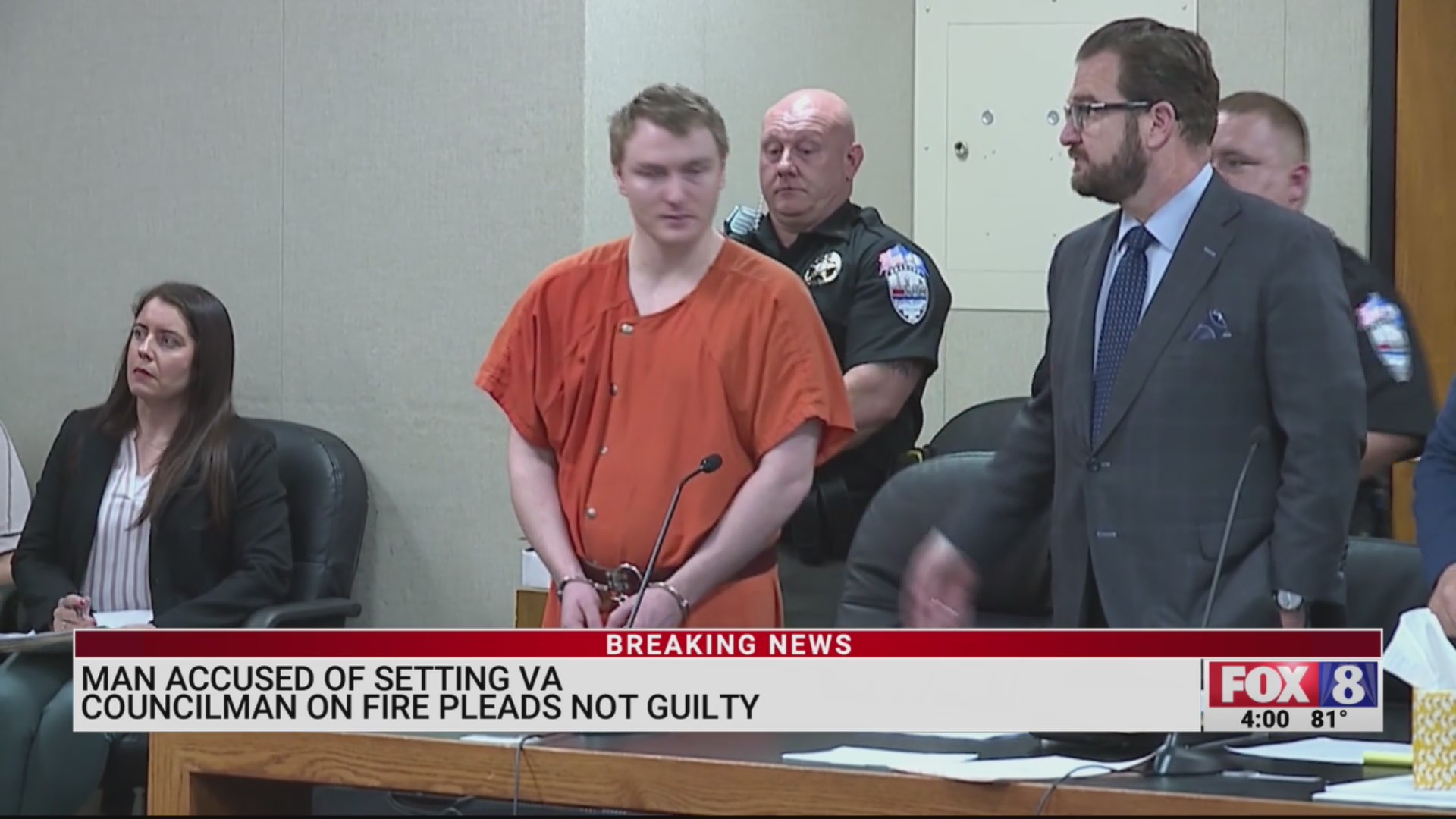 Man accused of setting Virginia councilman on fire pleads not guilty ...
