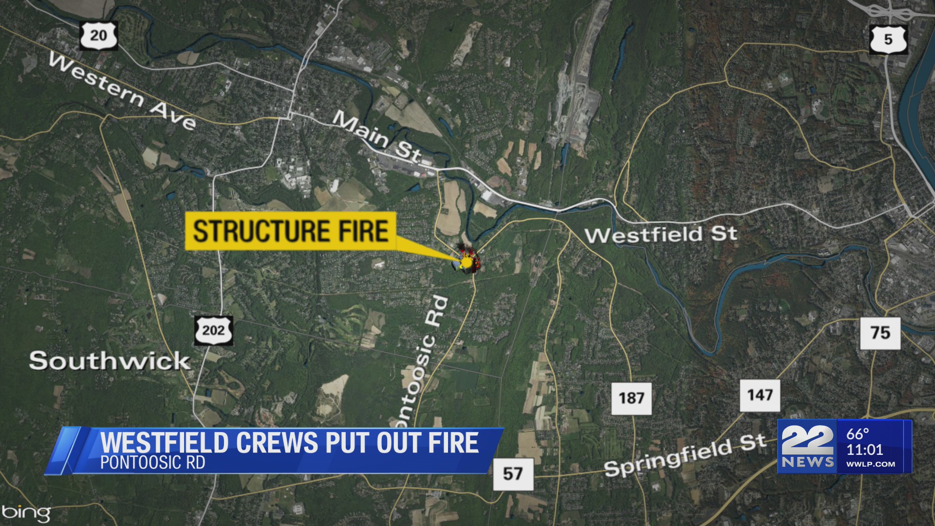 Westfield crews put out fire on Pontoosic Road – WWLP