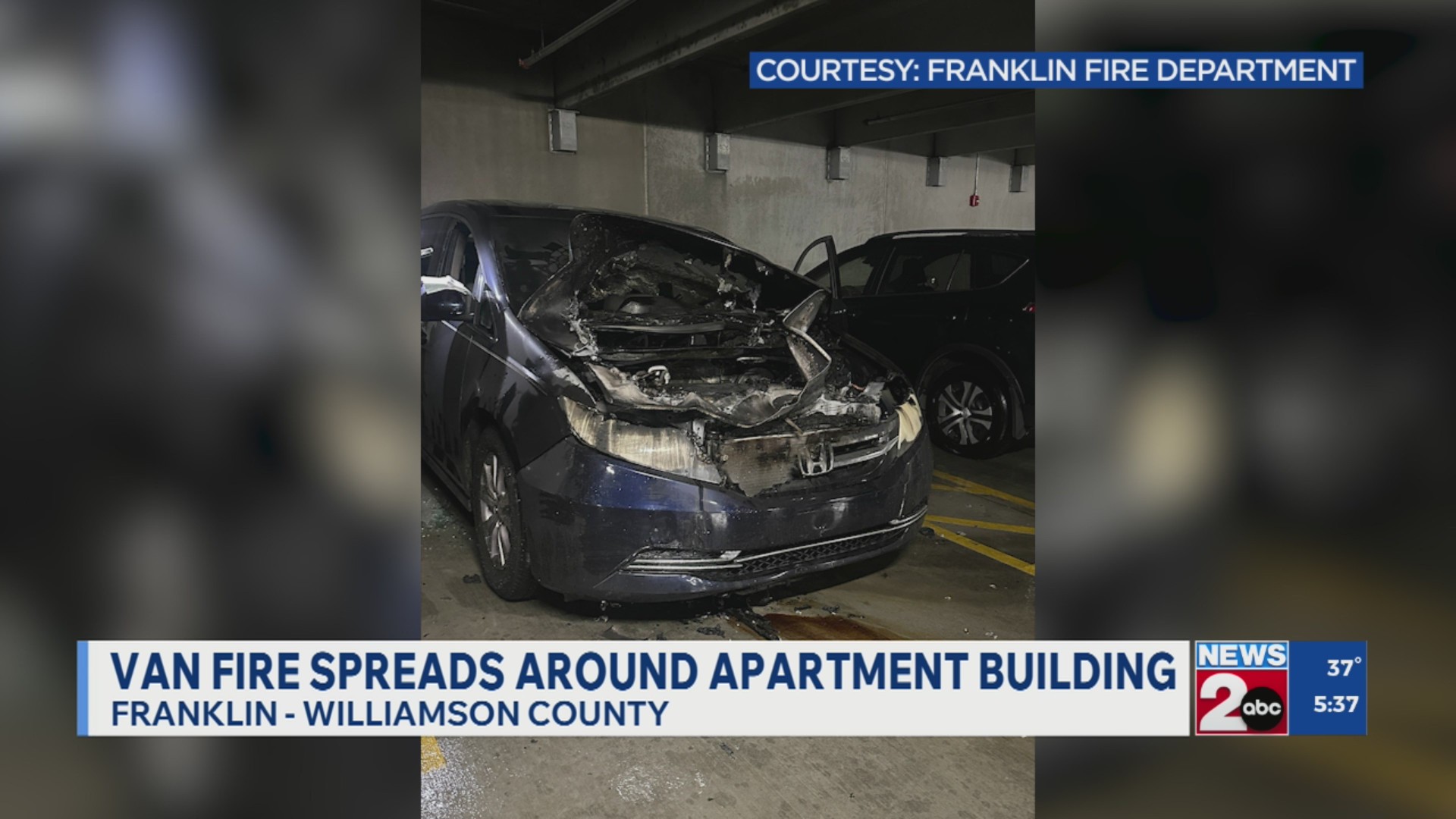 Franklin Fire responds to vehicle fire inside apartment building ...