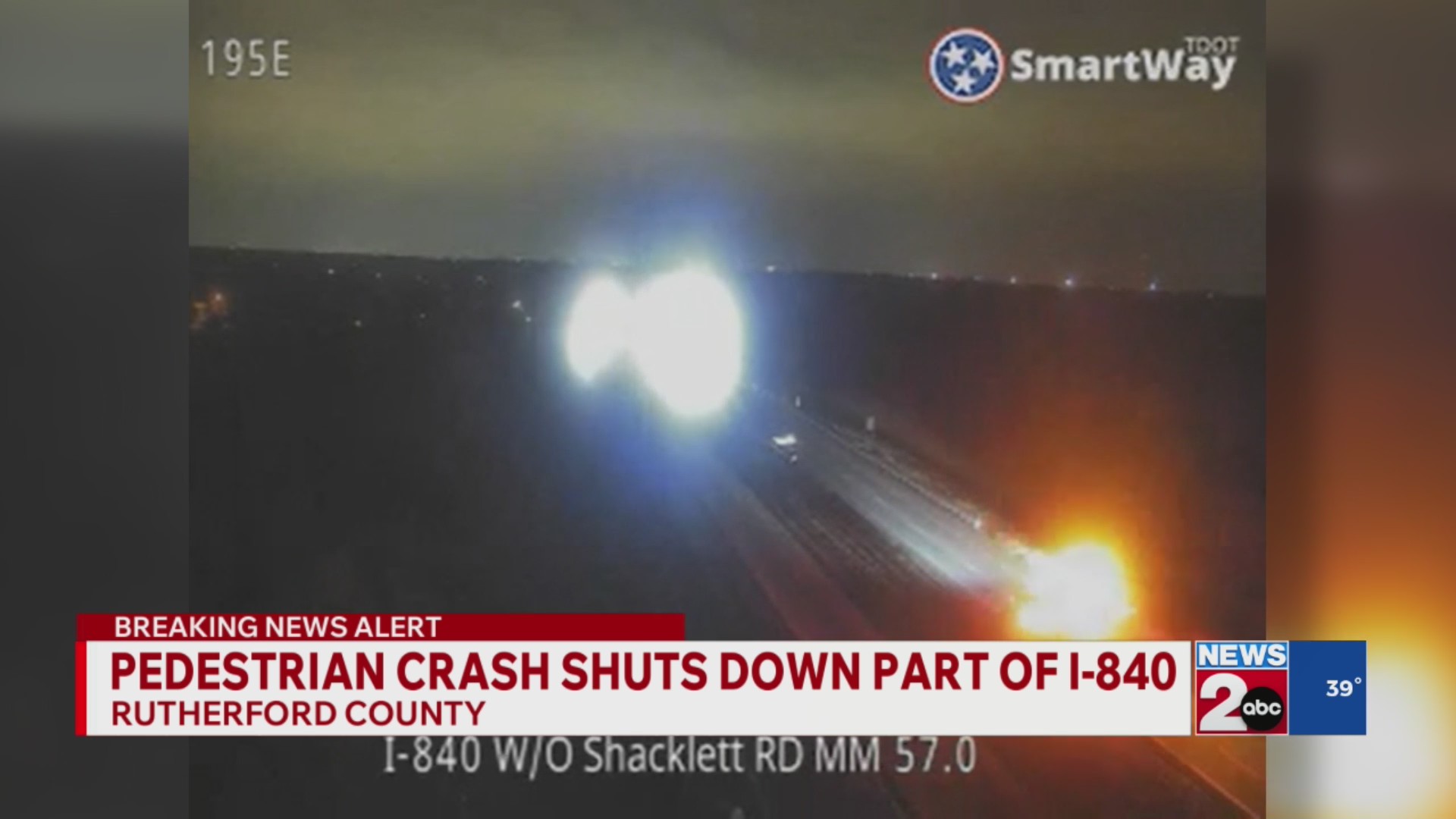 Interstate 840 Westbound closed after crash involving pedestrian in ...