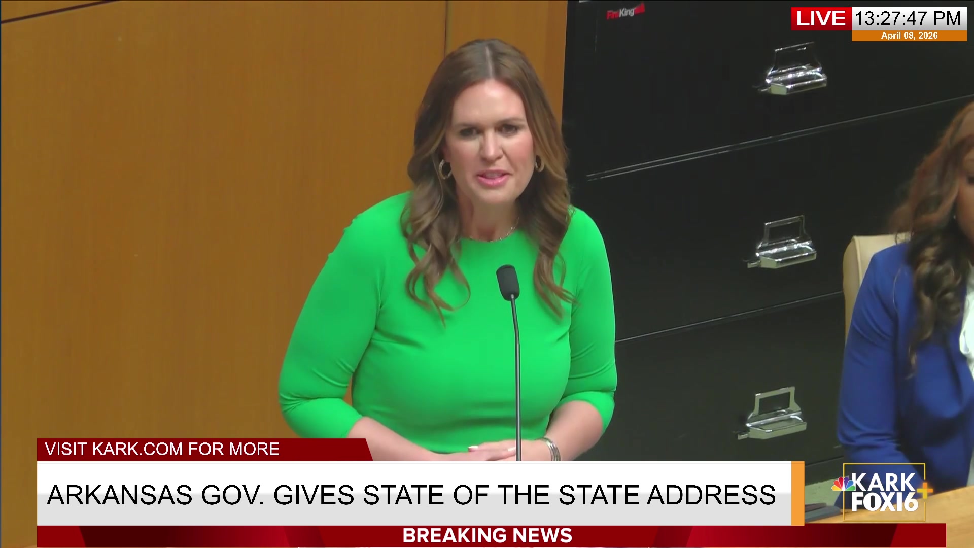 Arkansas Gov. Sarah Huckabee Sanders opens legislative fiscal session with  address