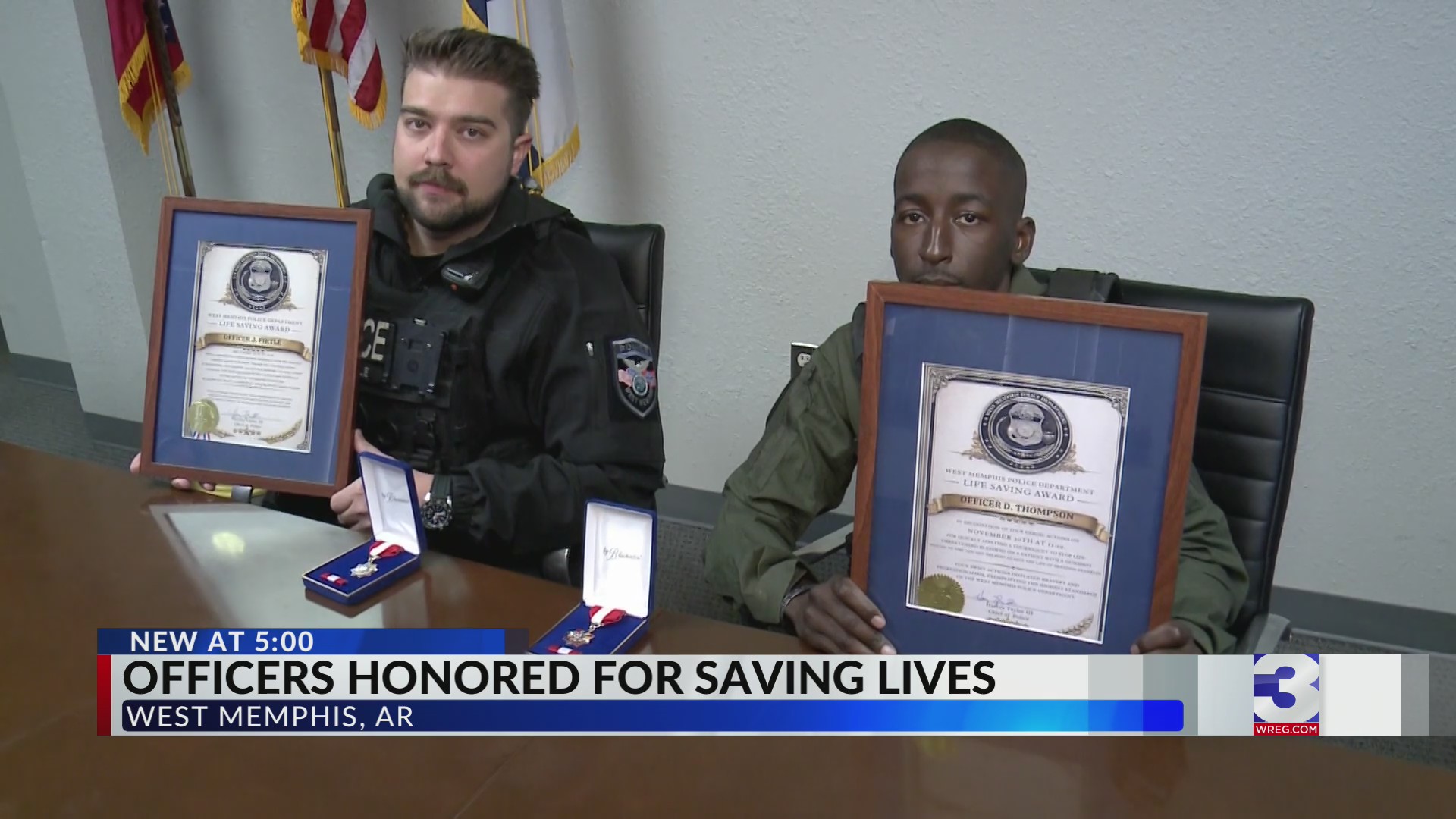West Memphis officers honored for life-saving actions in shootings ...