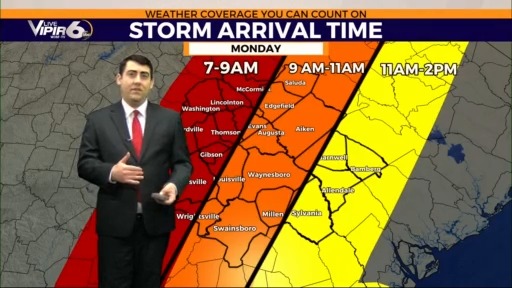 VIPIR 6 ALERT DAY MONDAY: Severe Storms Likely in the CSRA – WJBF
