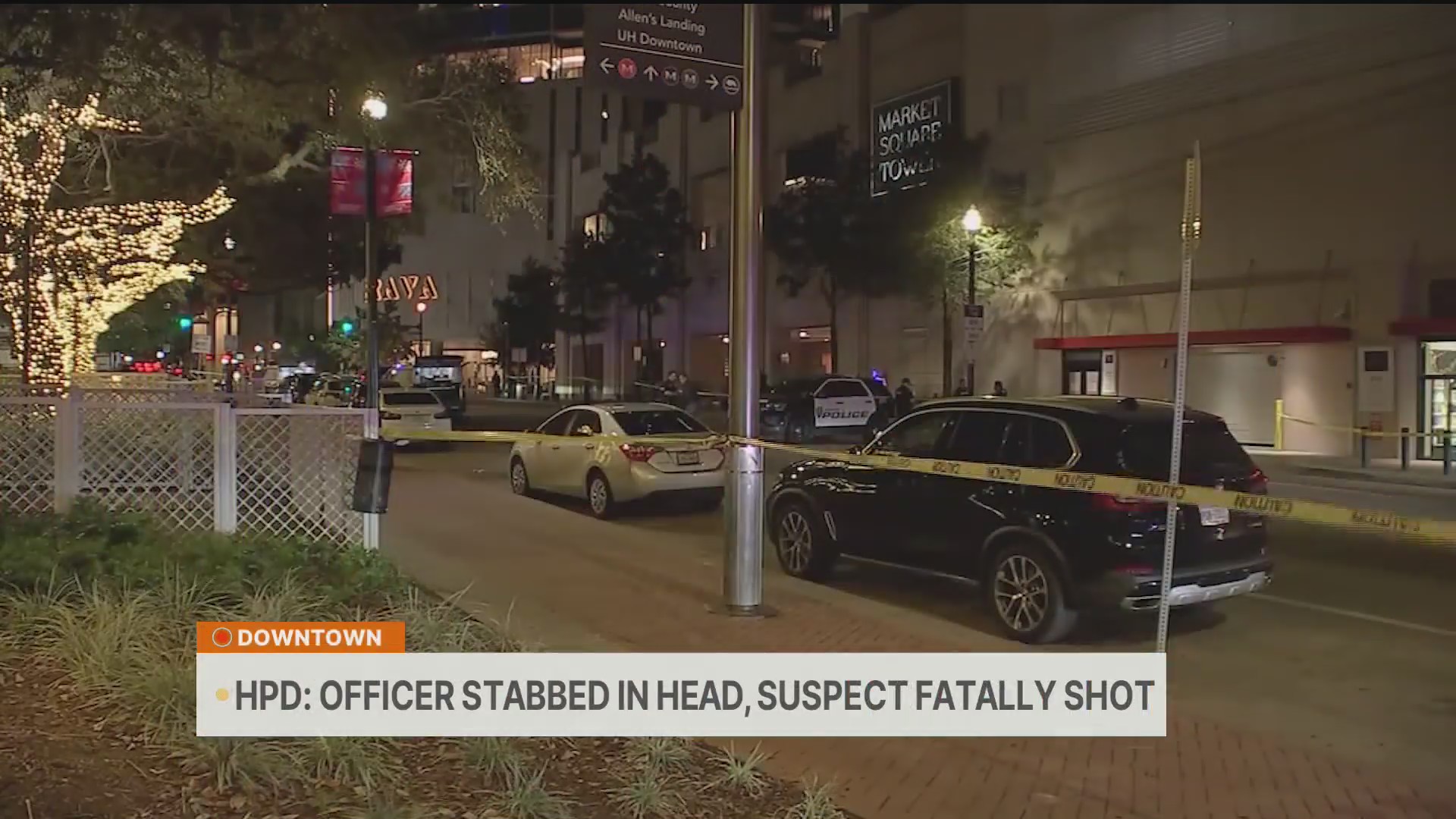 HPD officer stabbed in head, suspect fatally shot in downtown Houston ...