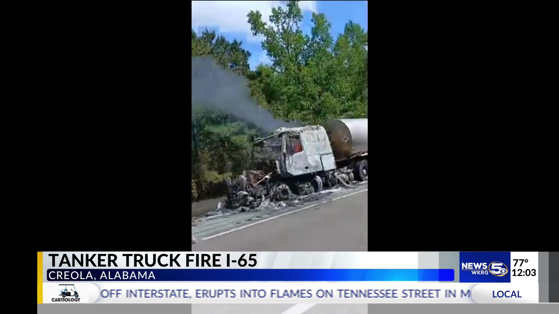 Tanker truck fire on I-65 – WKRG News 5