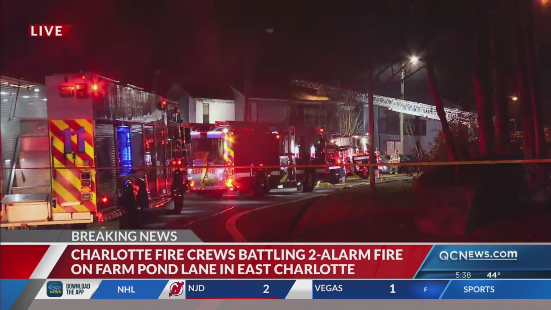 Two-alarm fire burns east Charlotte apartment complex – Queen City News