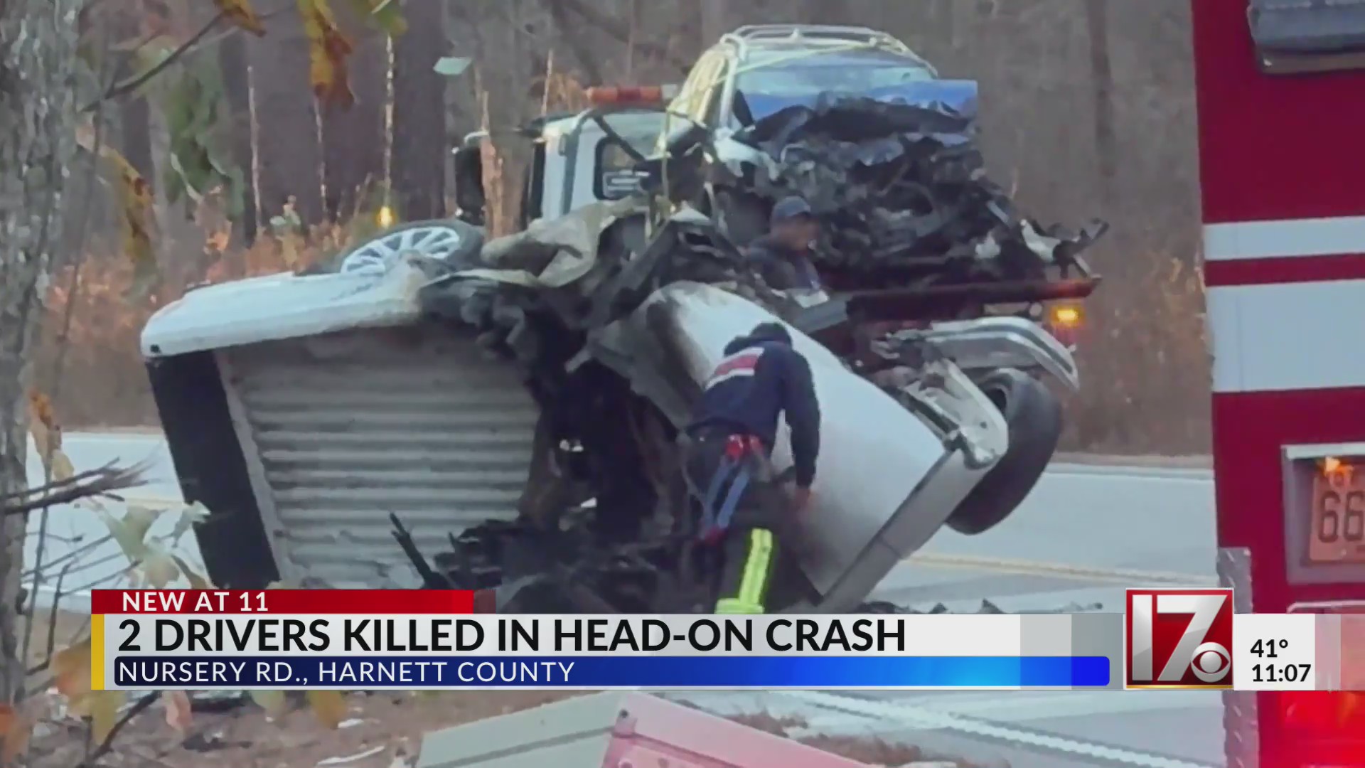 Harnett County road opens hours after 2 die in crash – CBS17.com