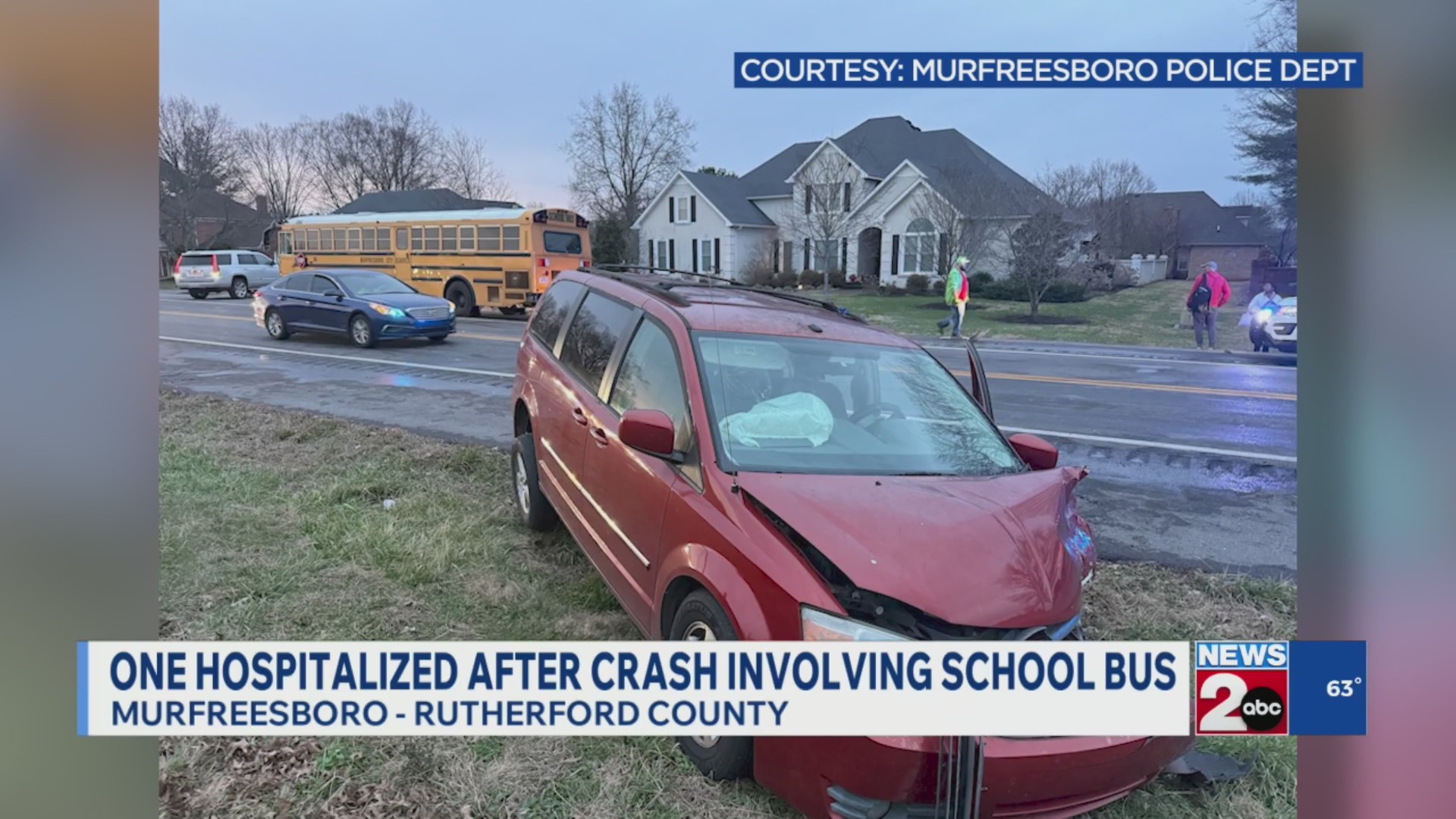 1 hospitalized after crash involving school bus in Murfreesboro – WKRN ...