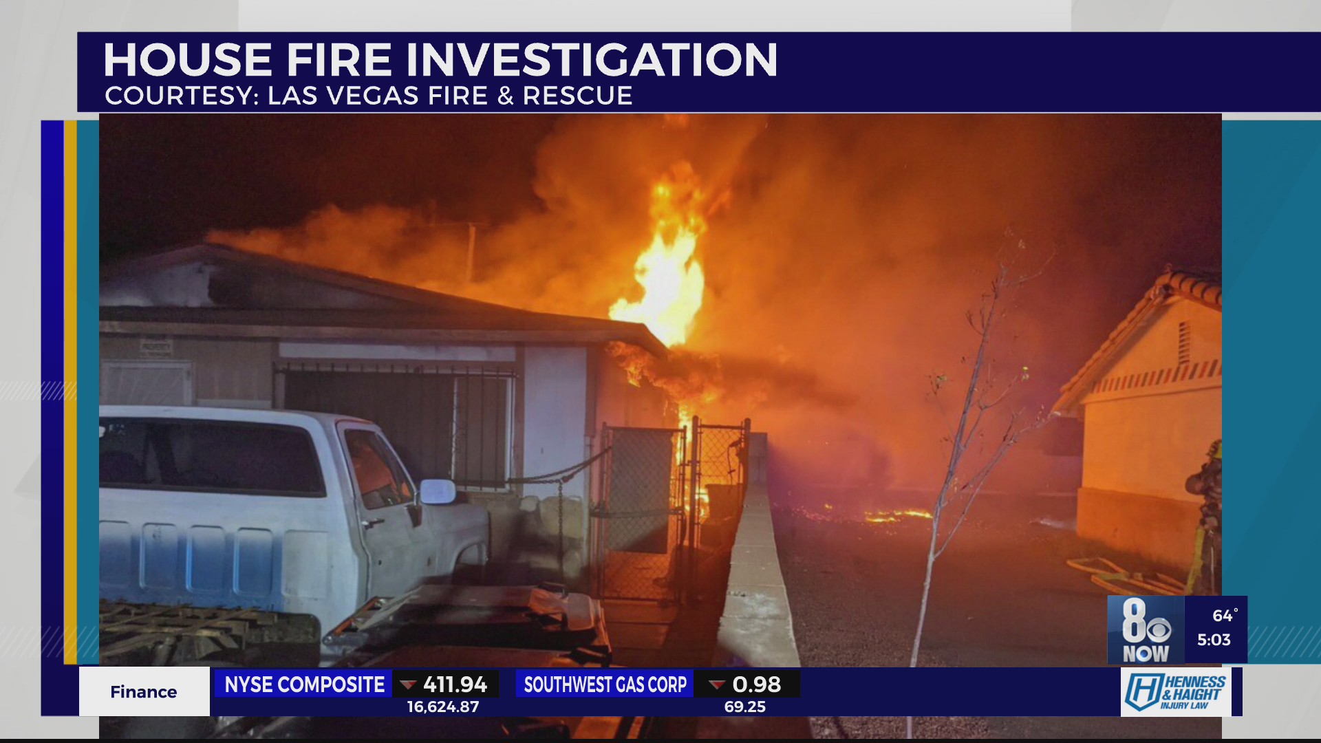 House fire investigation on west side of Las Vegas valley – KLAS