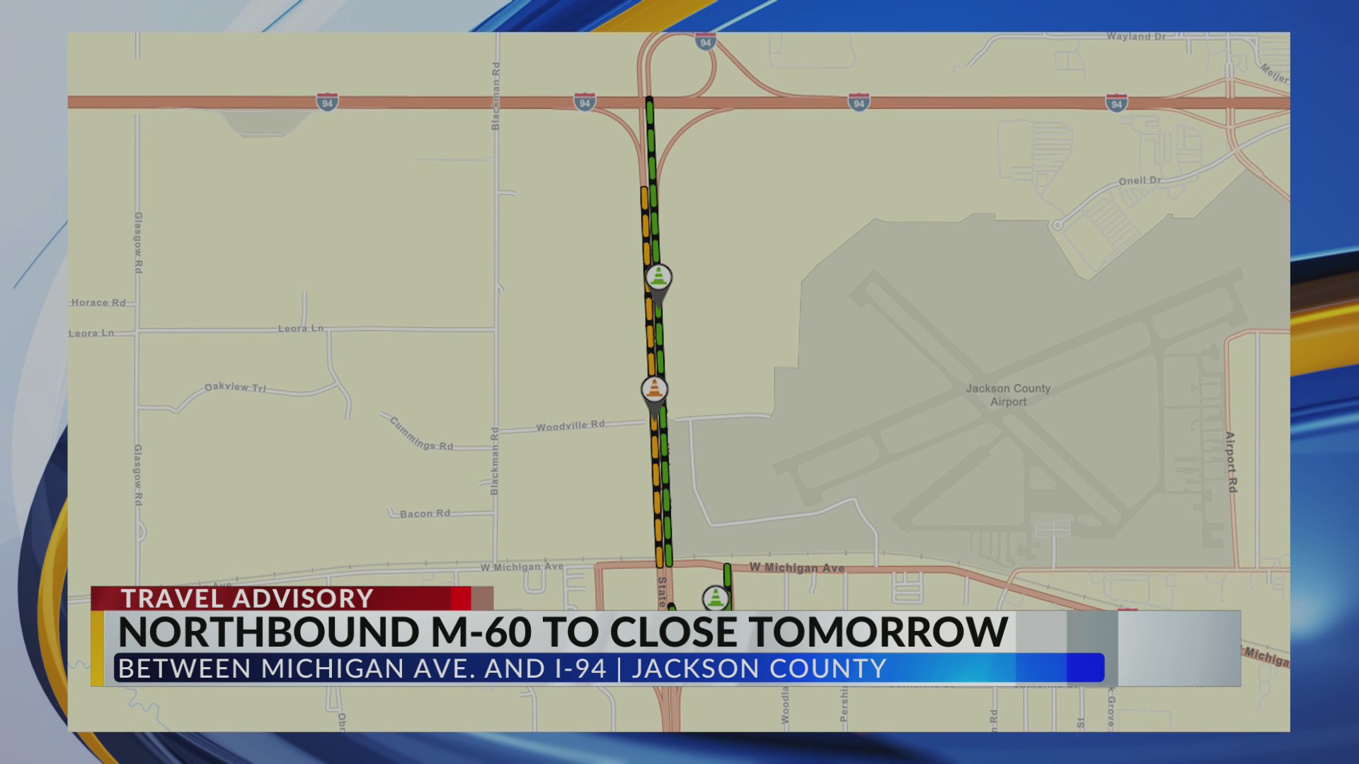 Lin Piks M-60 northbound closure scheduled for Saturday, Oct. 24 in Jackson ...
