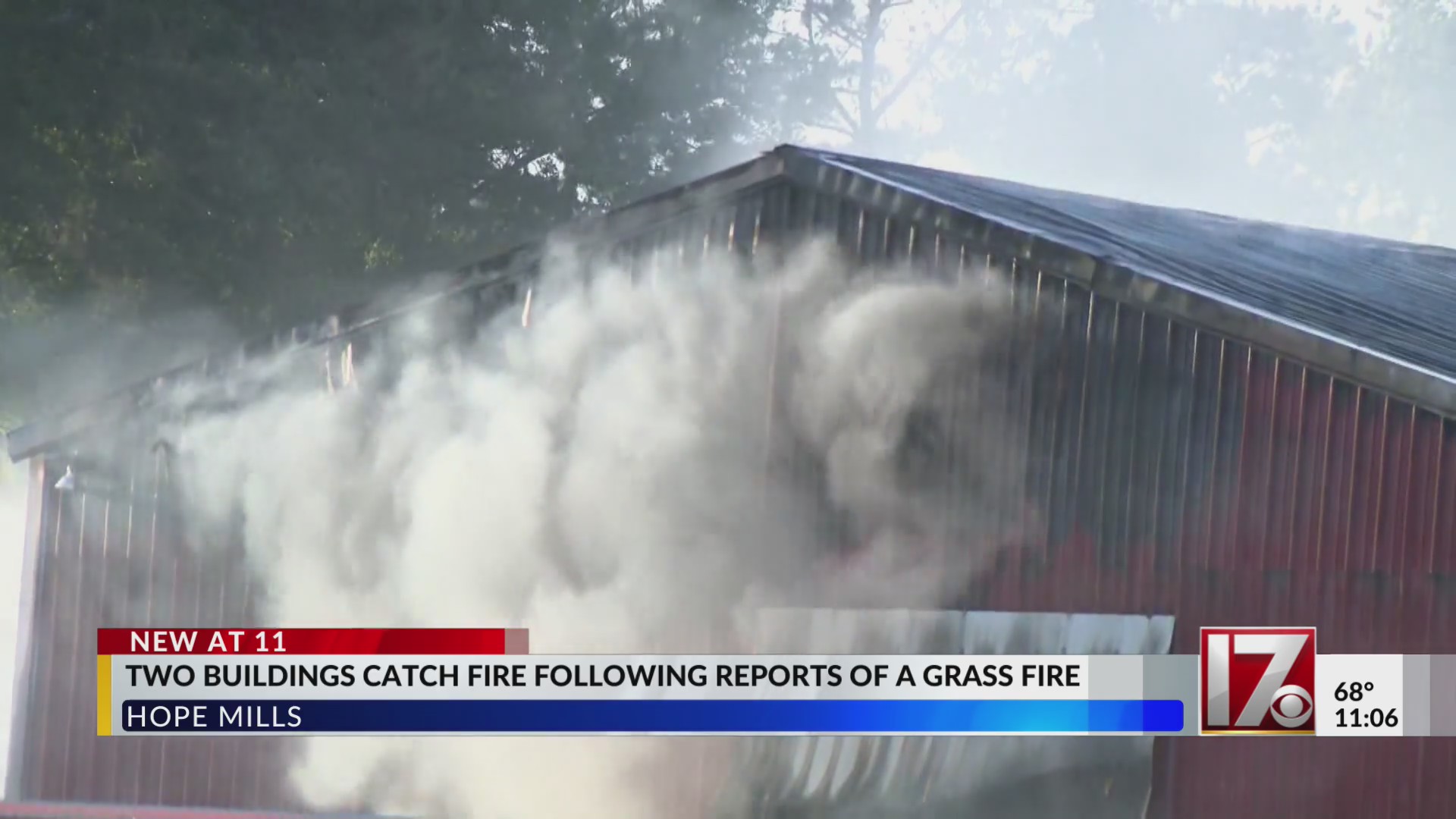 2 buildings catch fire in Hope Mills – CBS17.com