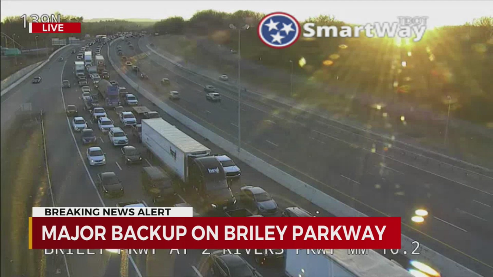 Traffic Alert: Major backup on Briley Parkway – WKRN News 2