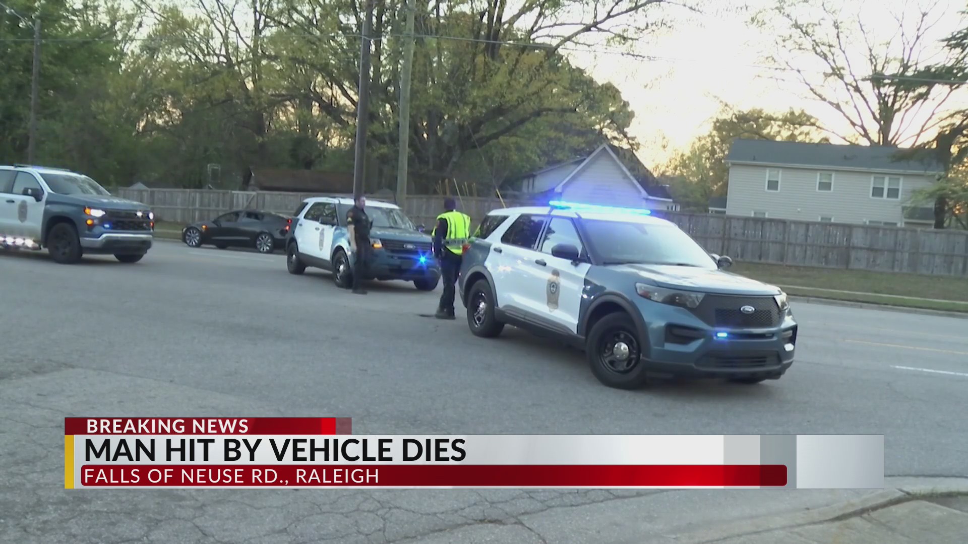 Man hit by car on Falls of Neuse Road in Raleigh dies – CBS17.com