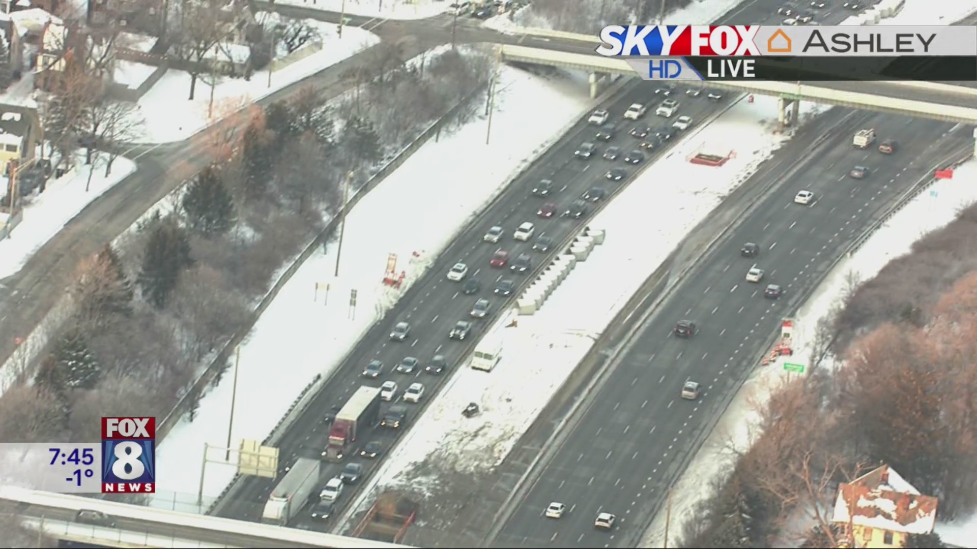 Crash in construction zone on I-90 east – Fox 8 Cleveland WJW