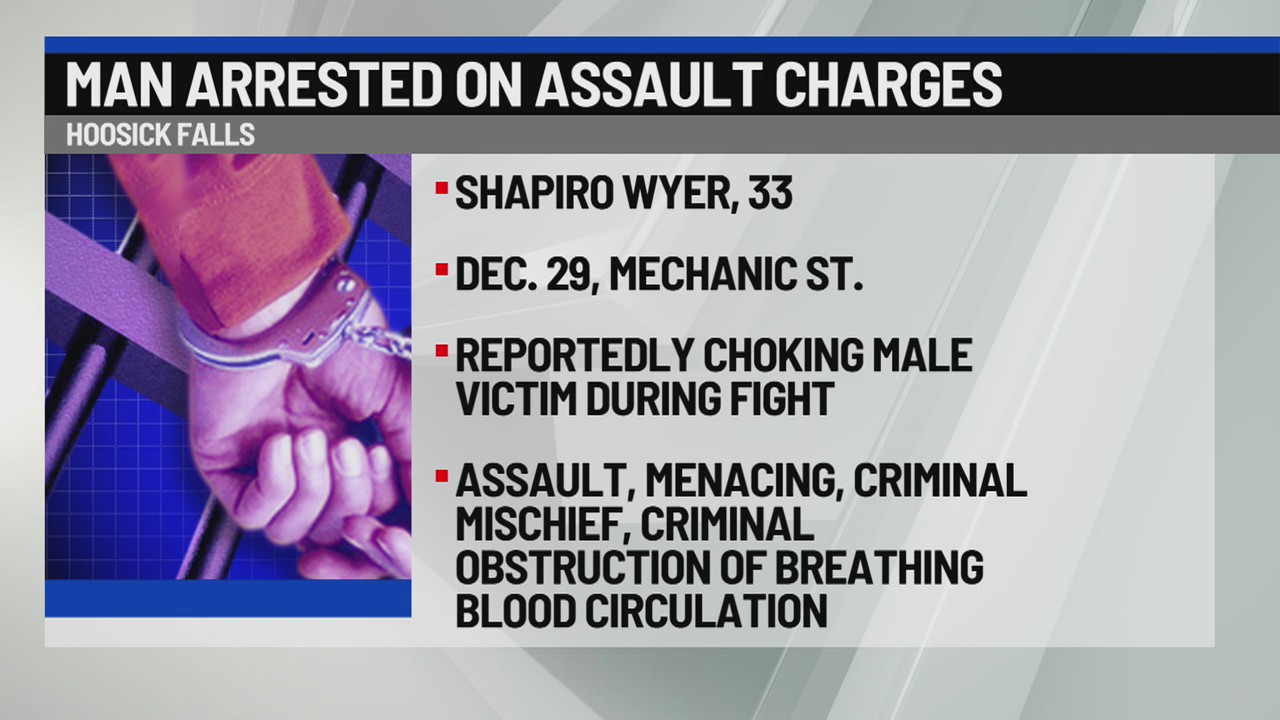 Man arrested on assault charges in Hoosick Falls – NEWS10 ABC