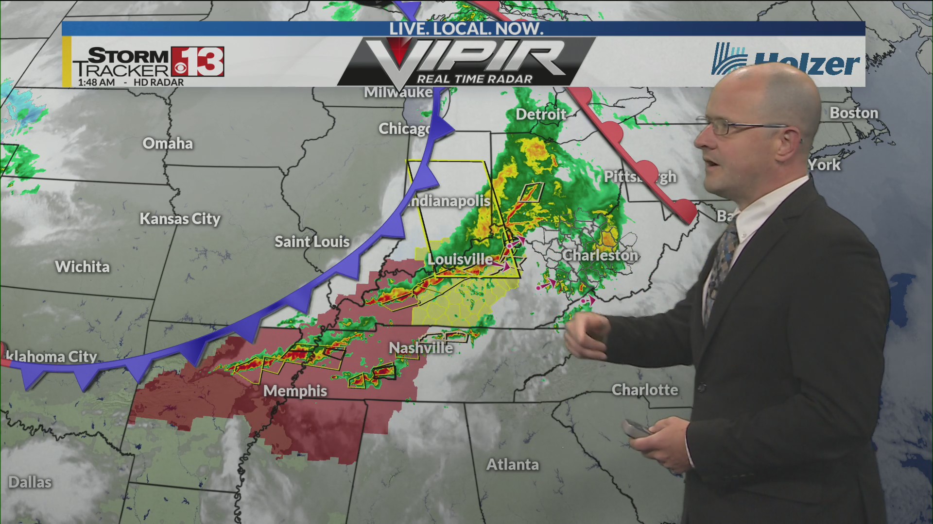 Loud morning storms begin to exit Tuesday – WOWK 13 News