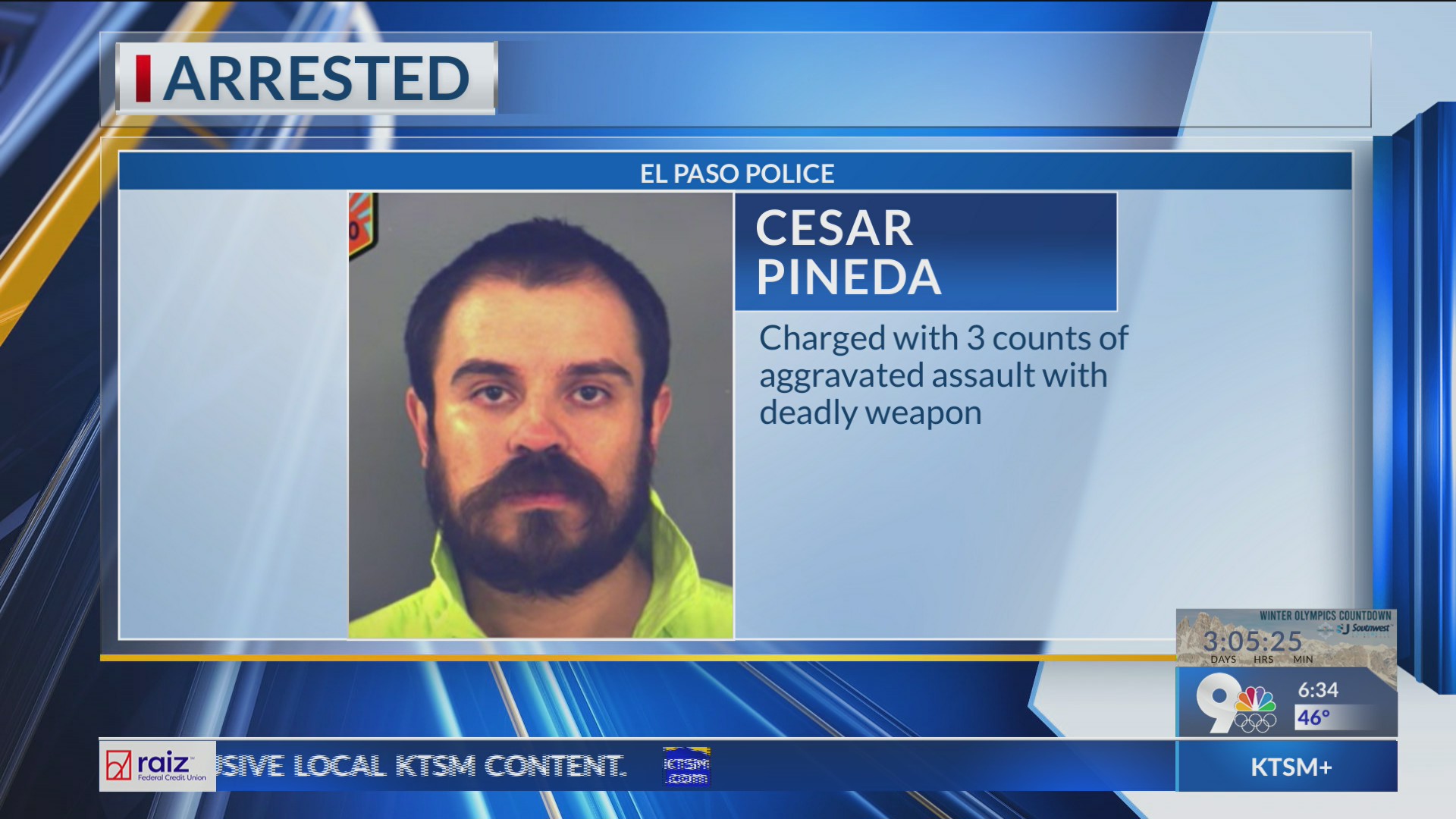Man arrested in connection to Central El Paso shooting – KTSM 9 News