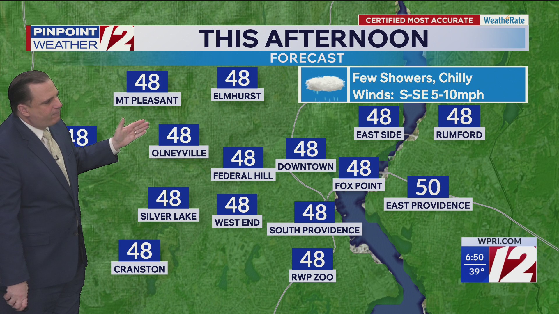 WPRI 12 Weather Forecast for 4/22/26: Showers, chilly today; nicer ...