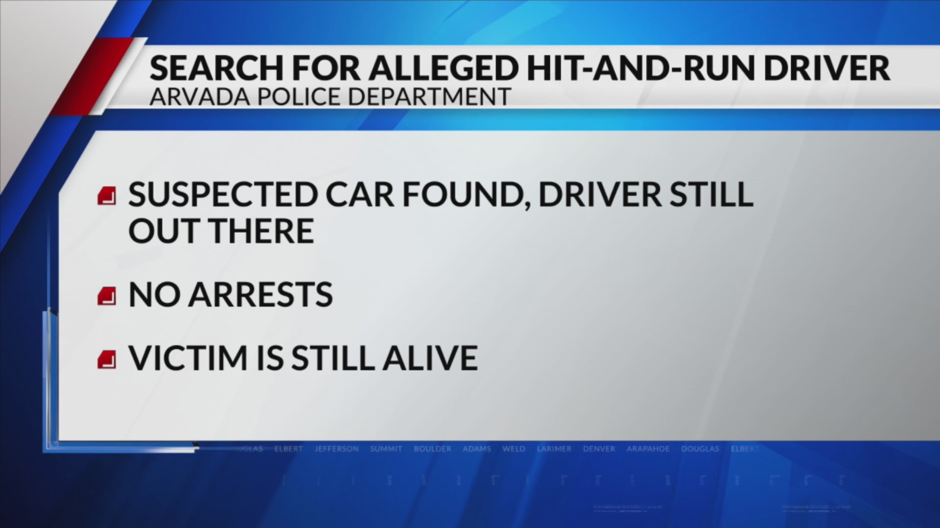 Police looking for a suspect after an Arvada hit-and-run – FOX31 Denver