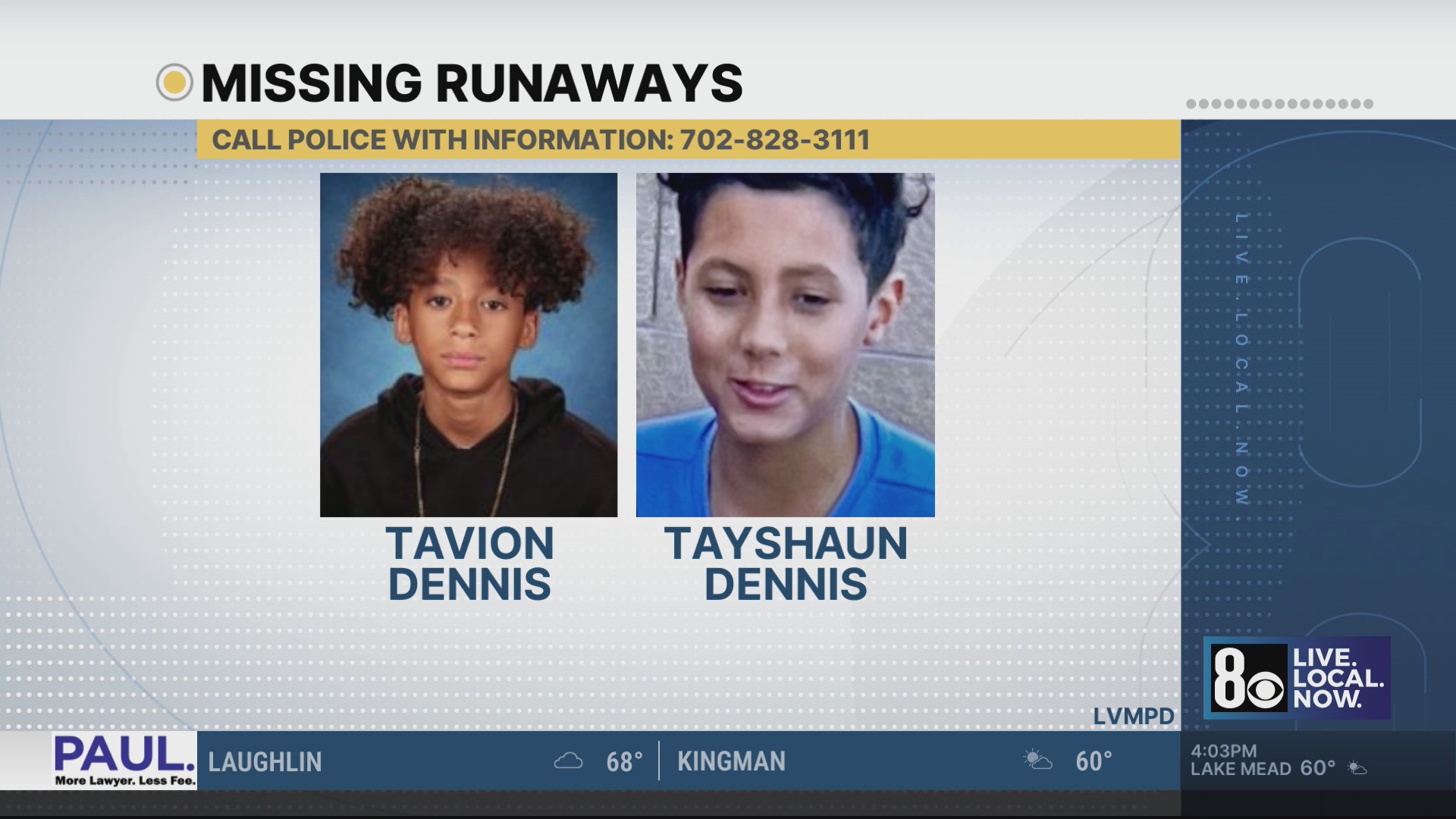 Las Vegas police ask public’s help in finding 2 missing juvenile ...
